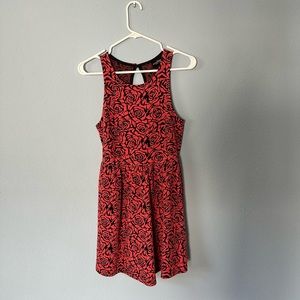 Black and Red Floral Dress